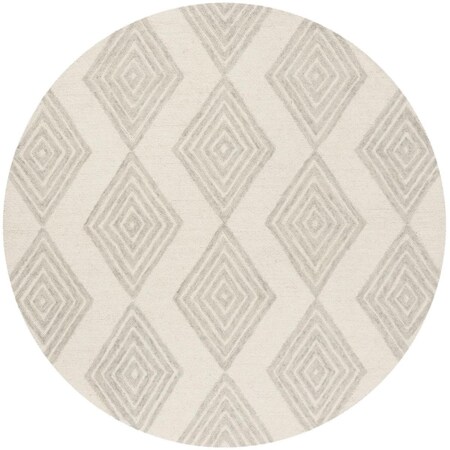 Safavieh 6 x 6 ft. Contemporary Blossom Hand Tufted Area Rug Ivory & Silver BLM111A-6R